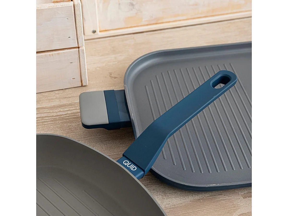 Asador Baltic Quid aluminio estampado gris/azul 39x28 cm