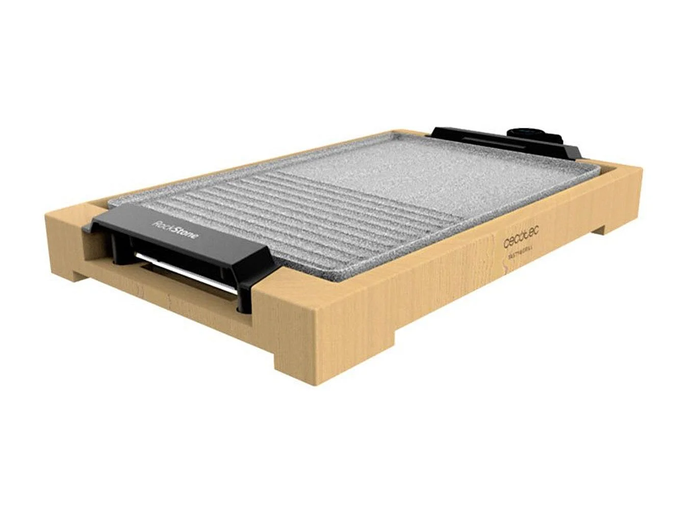 Plancha eléctrica Cecotec Tasty&Grill 2000 Bamboo MixStone 2000W madera/gris