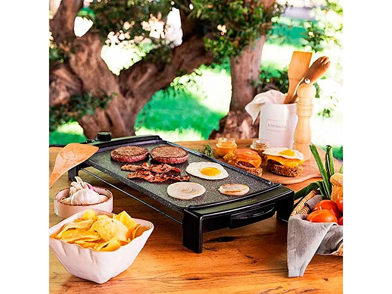 Plancha eléctrica Cecotec Tasty&Grill 3000 RockWater 2600W negro/gris