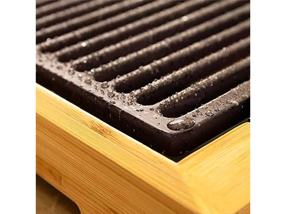 Plancha eléctrica Cecotec Tasty&Grill 2000 Bamboo LineStone 2000W madera/gris