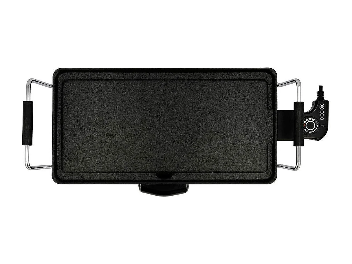 Plancha de asar Dcook 2000W antiadherente negro 14x52x24,5 cm