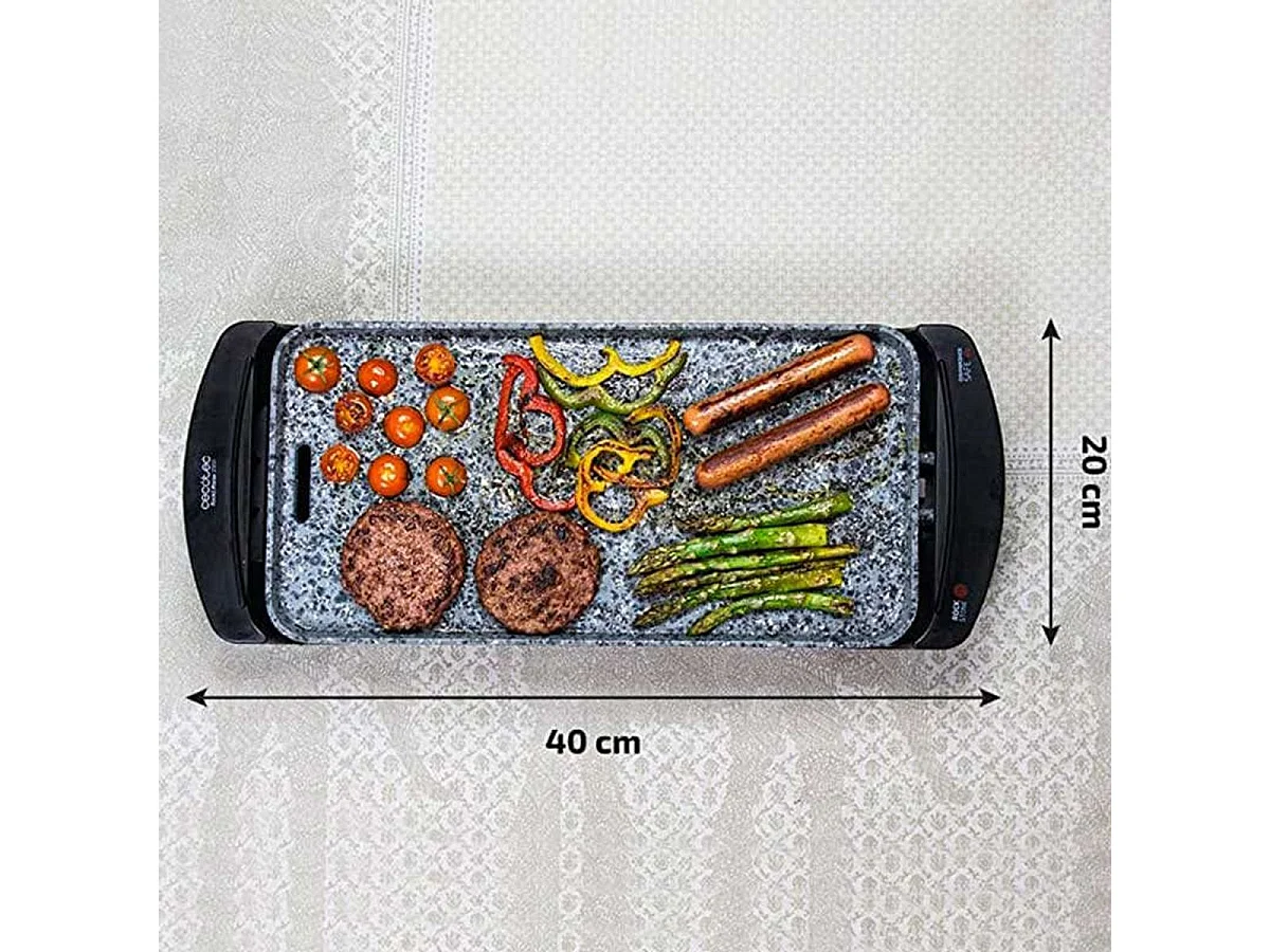 Plancha eléctrica Cecotec Rock&Water 2000 1800W negro/gris