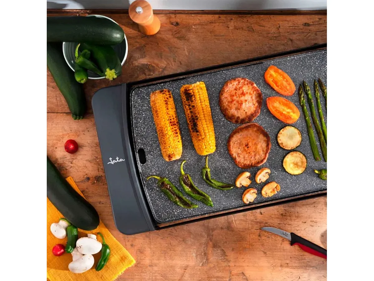Plancha de asar Jata JEGR2851 2600W 4 temperaturas negro 28x46 cm