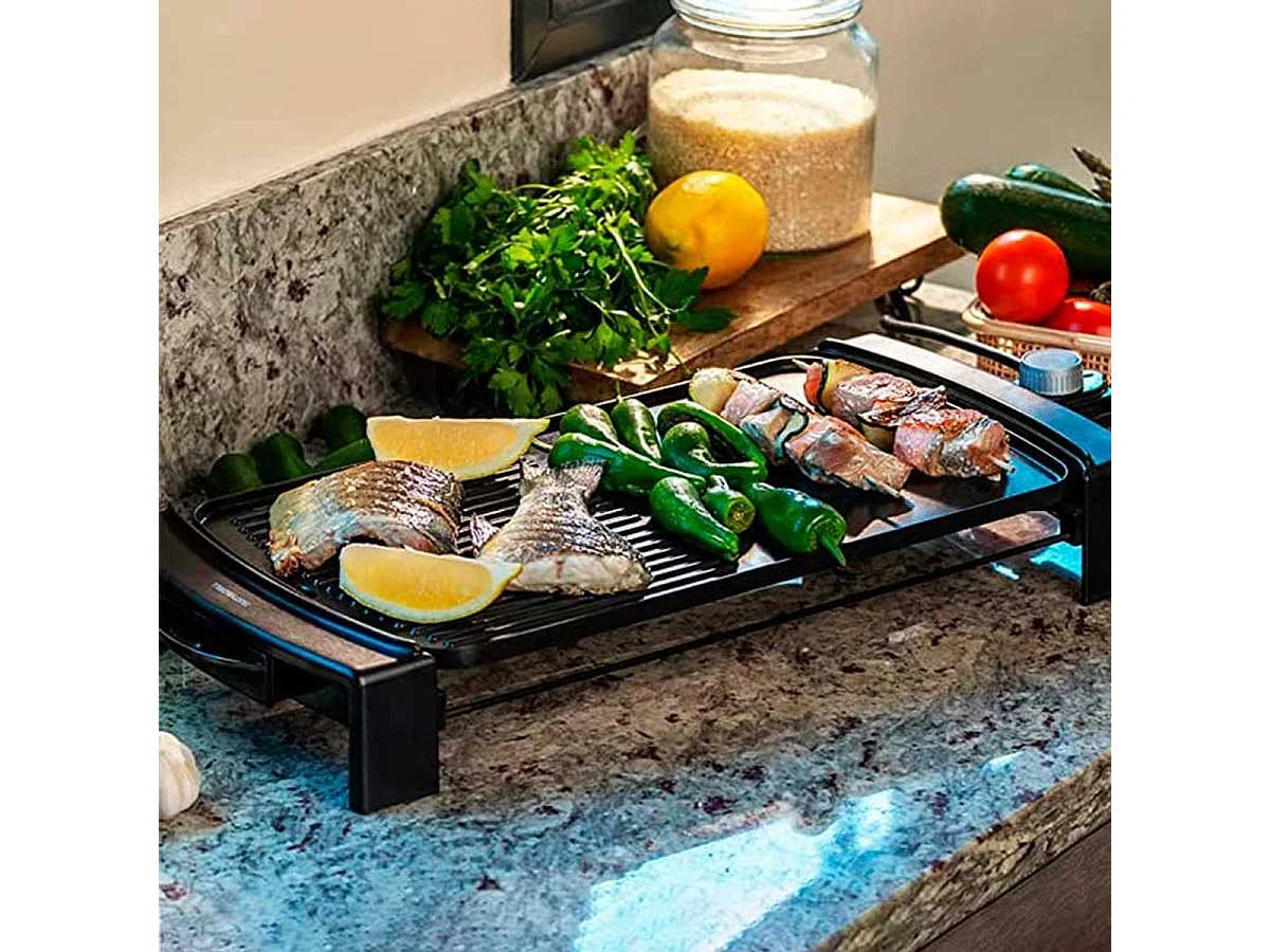 Plancha eléctrica Cecotec Tasty&Grill 2500 BlackWater MixGrill 2150W negro