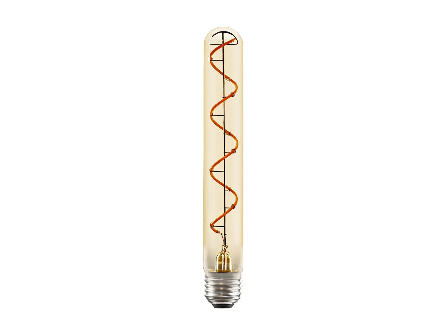 Ampoule led edison tubulaire nettlife e27 4 w, style vintage, tube doré de 225 mm, filament spiralé blanc chaud, non dimmable