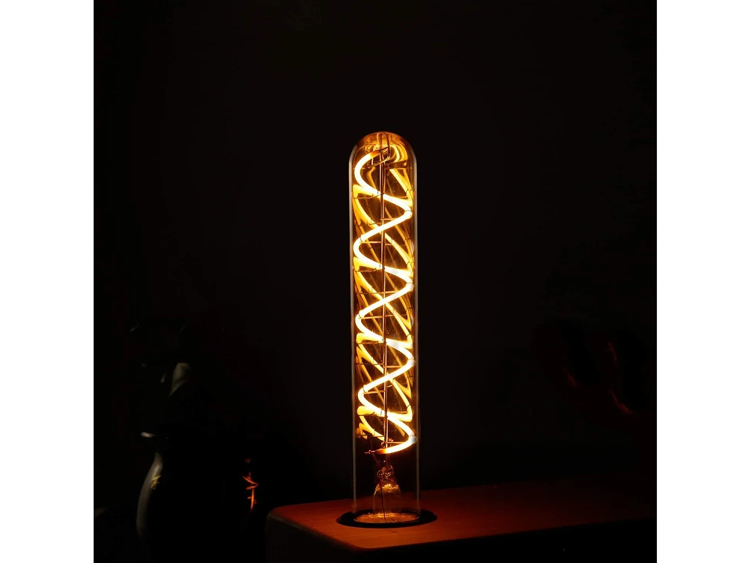 Ampoule led edison tubulaire nettlife e27 4 w, ampoule à incandescence vintage de forme tubulaire, 185 mm, filament spiralé blanc chaud