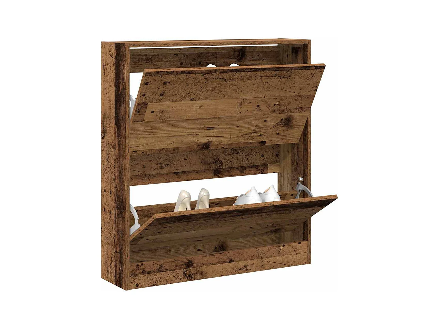 Credenza | Mobile | Armadio per Scarpe con Cassetto Flip in Legno Antico 80x21x87,5 cm