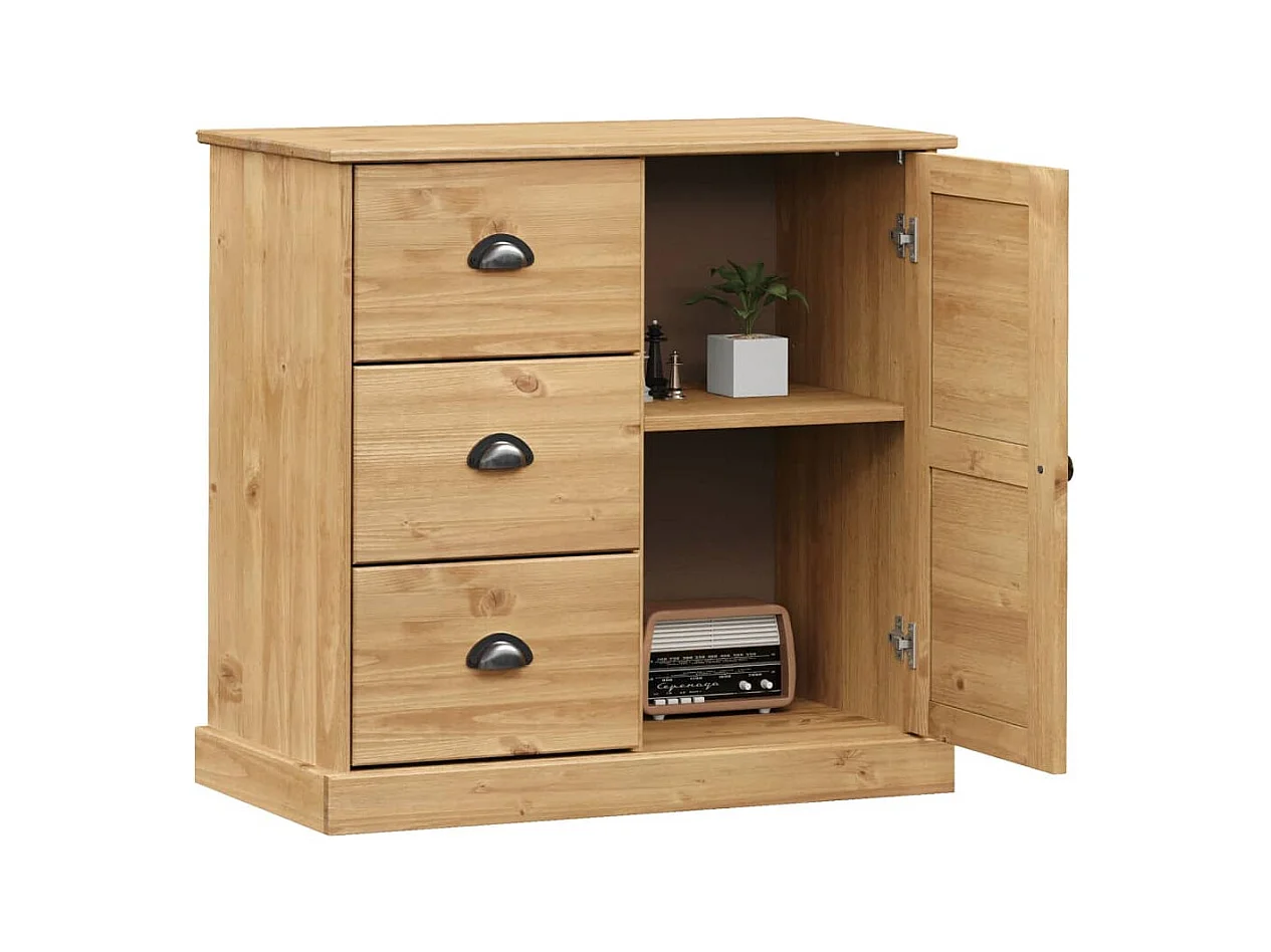 Buffet | Commode à tiroir | Meuble de rangement avec tiroirs VIGO 78x40x75 cm bois massif de pin