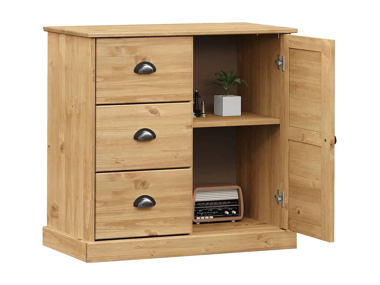 Buffet | Commode à tiroir | Meuble de rangement avec tiroirs VIGO 78x40x75 cm bois massif de pin