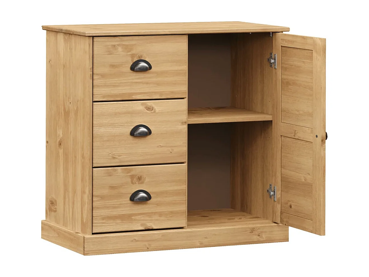 Buffet | Commode à tiroir | Meuble de rangement avec tiroirs VIGO 78x40x75 cm bois massif de pin