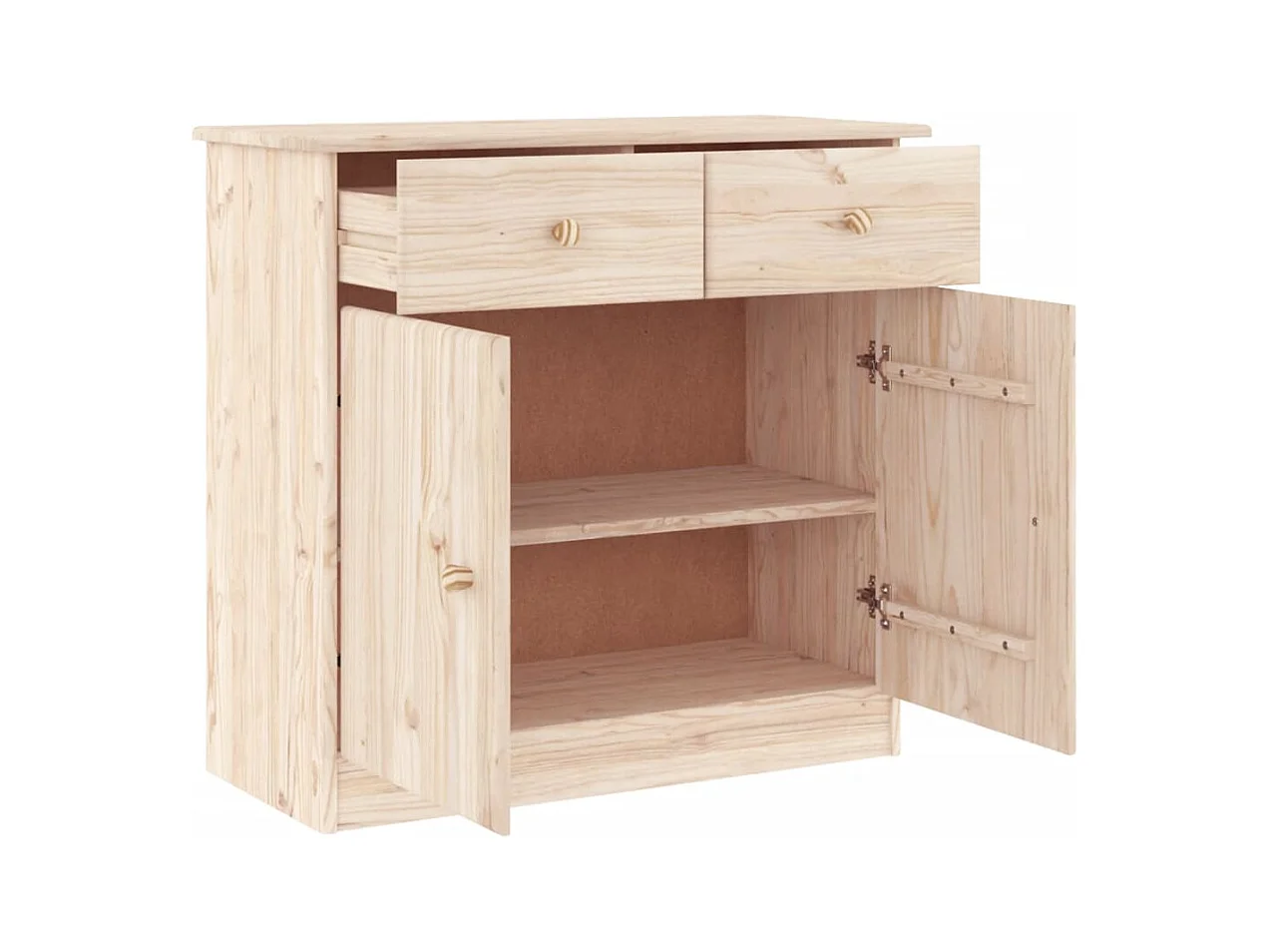 Buffet | Commode à tiroir | Meuble de rangement ALTA 77x35x73 cm bois massif de pin