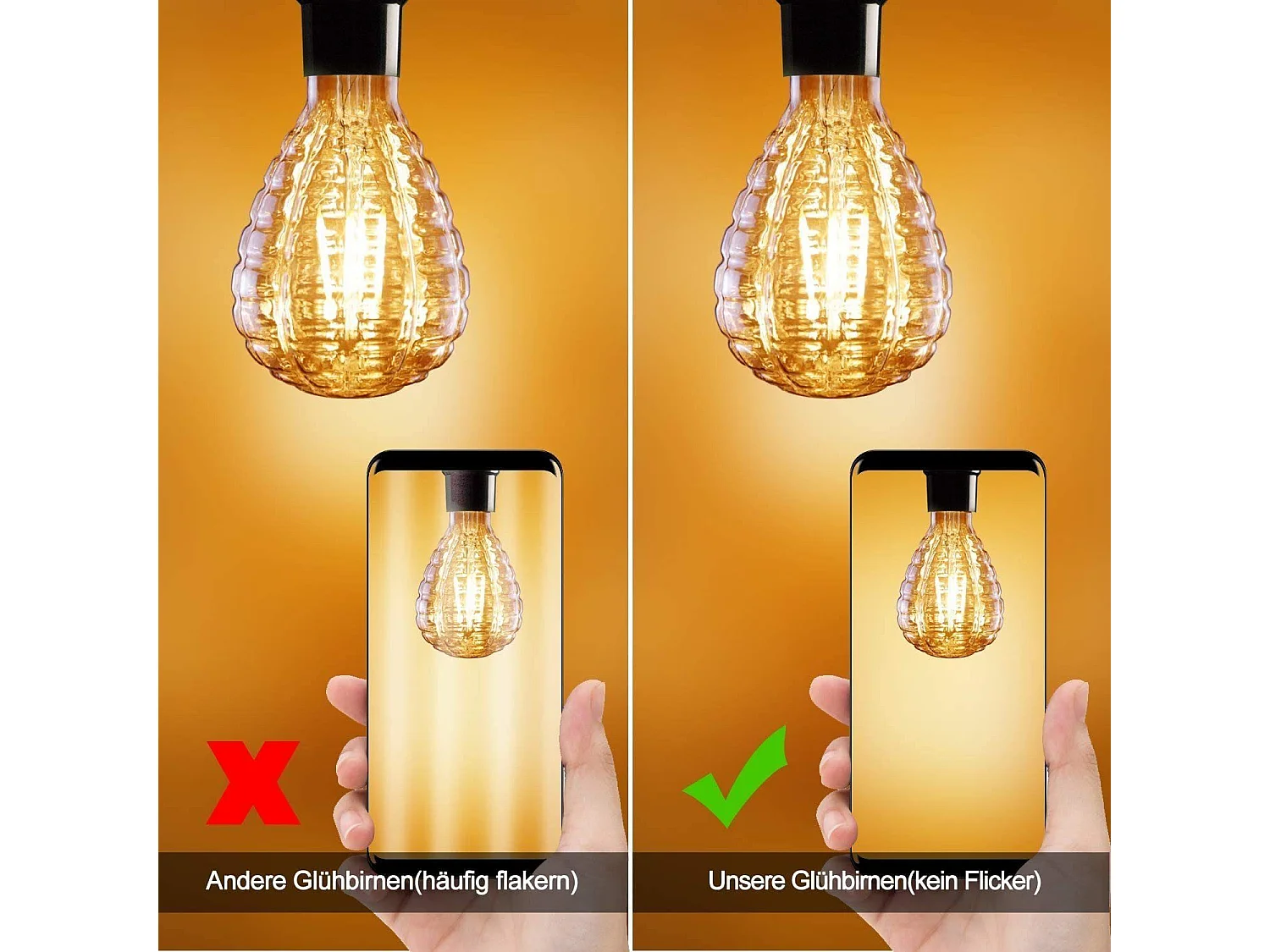 NETTLIFE Ampoule led e27 ampoule vintage ampoule rétro blanc chaud ampoule edison ampoule à filament blanc chaud lampe à économie d'énergie ampoule 4w