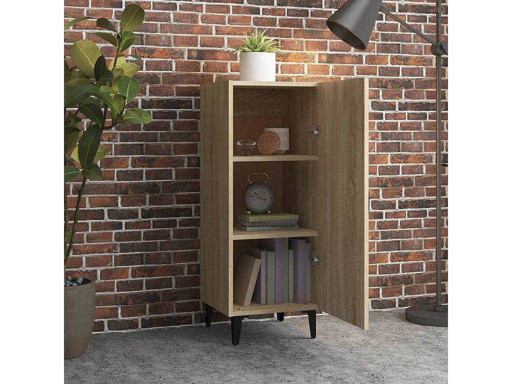 Buffet | Bahut | Meuble de rangement Chêne sonoma 34,5x34x90 cm Bois d'ingénierie