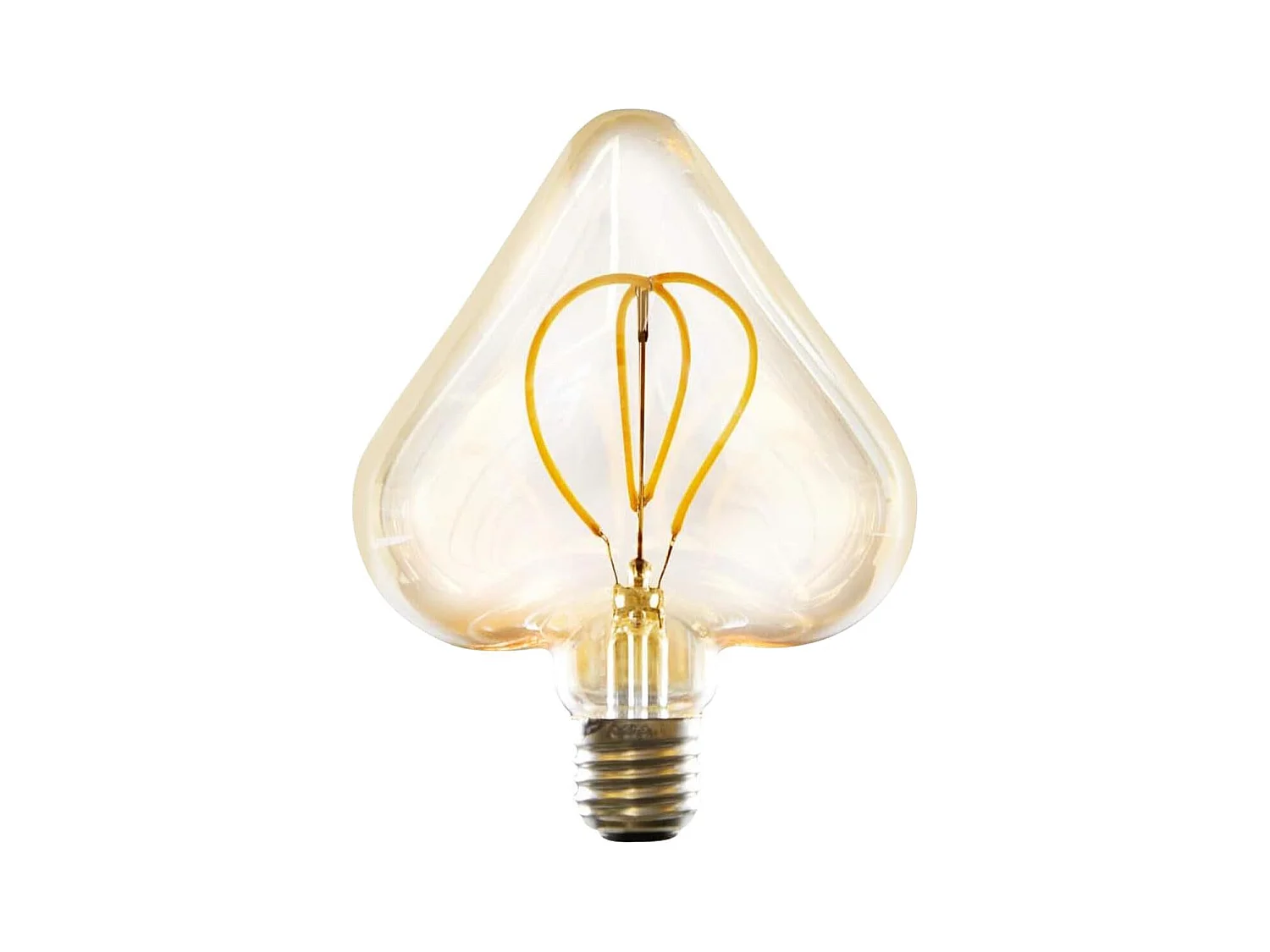 NETTLIFE - Żarówka LED Edison Vintage 3W, lampa żarowa retro E27 w kształcie serca, dekoracyjna, ciepła biel, nieściemnialna