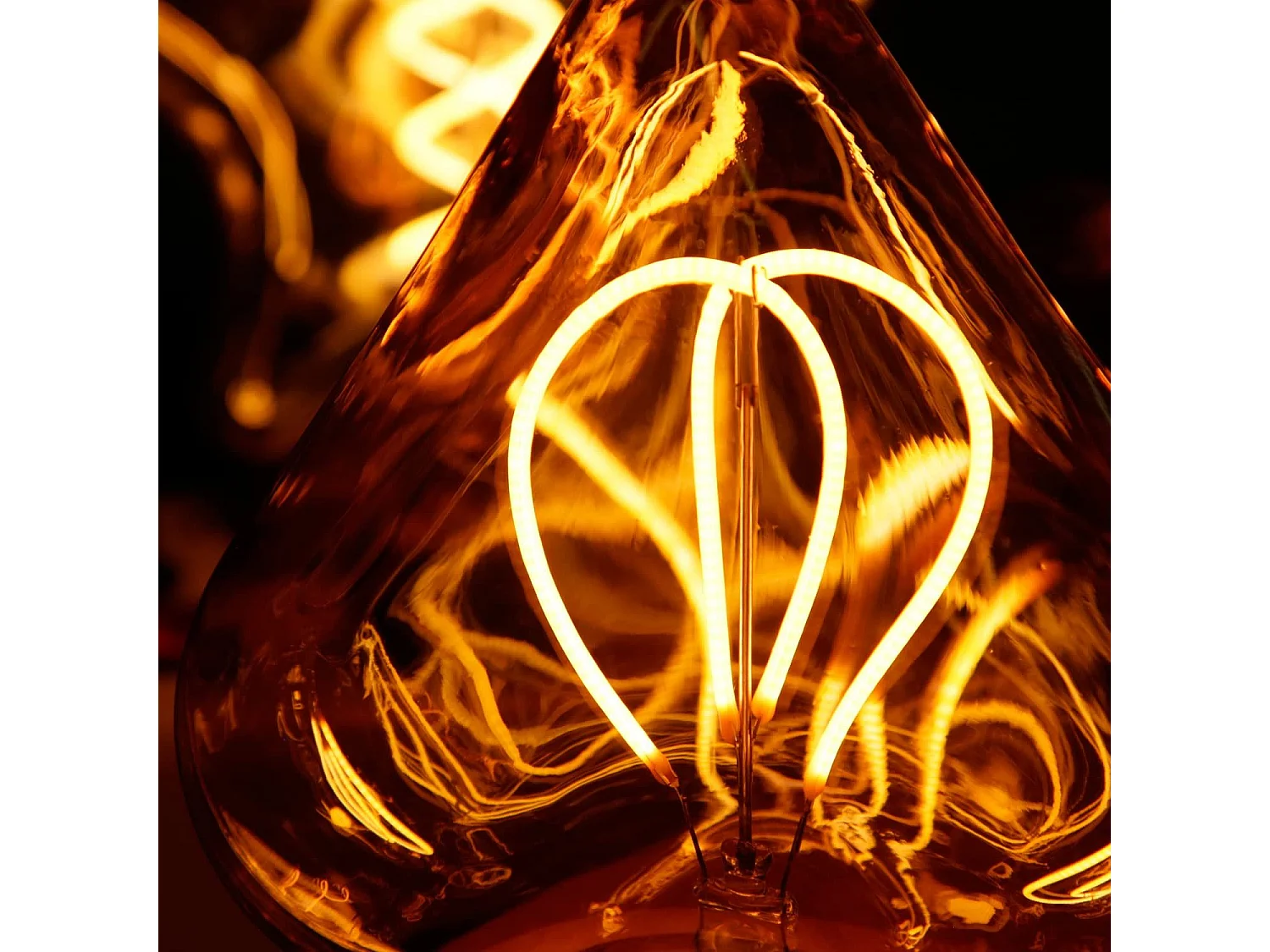 NETTLIFE - ampoule led vintage edison 3w lampe à incandescence rétro e27 lampe décorative en forme de coeur blanc chaud non dimmable