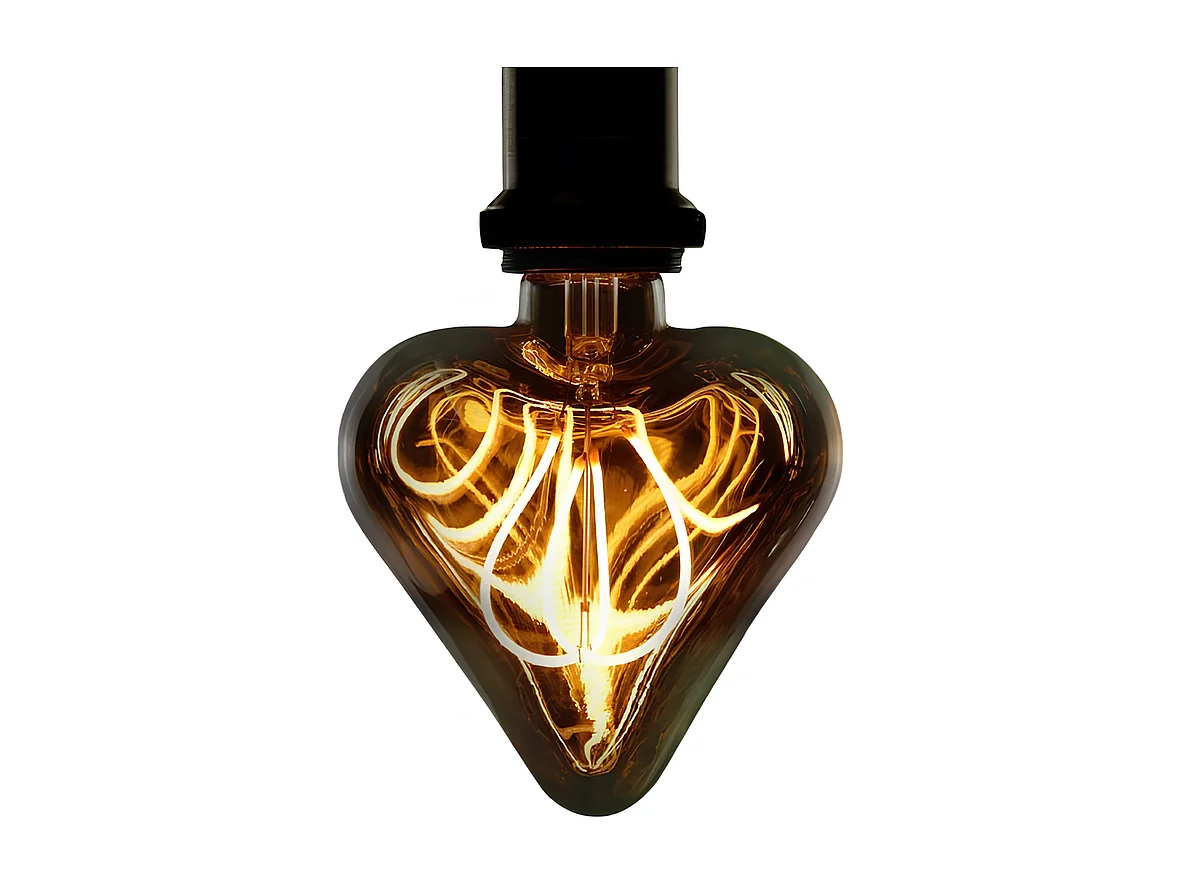 NETTLIFE - ampoule led vintage edison 3w lampe à incandescence rétro e27 lampe décorative en forme de coeur blanc chaud non dimmable