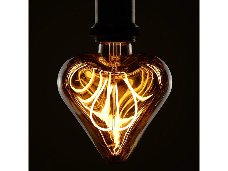 NETTLIFE - Vintage Edison LED-lamp 3W Retro Gloeilamp E27 Hartvormige Decoratieve Lamp Warm Wit Niet Dimbaar