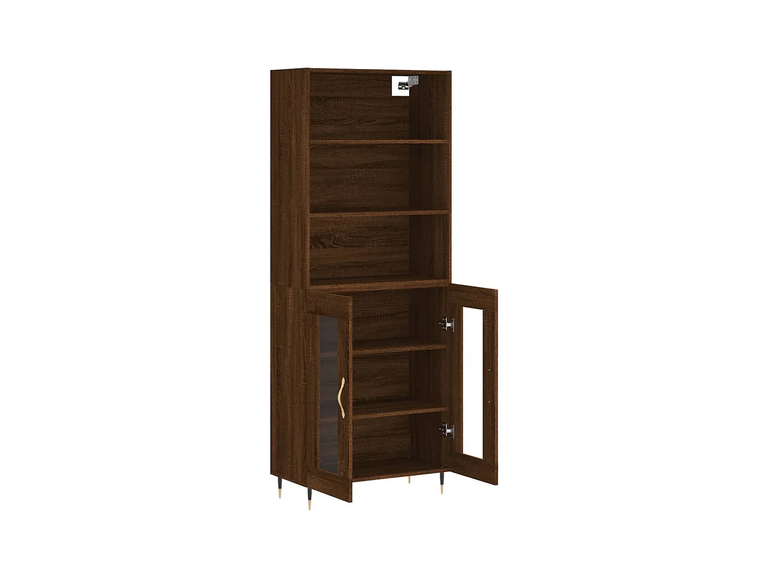 Buffet | Bahut | Meuble de rangement haut Chêne marron 69,5x34x180 cm Bois d'ingénierie