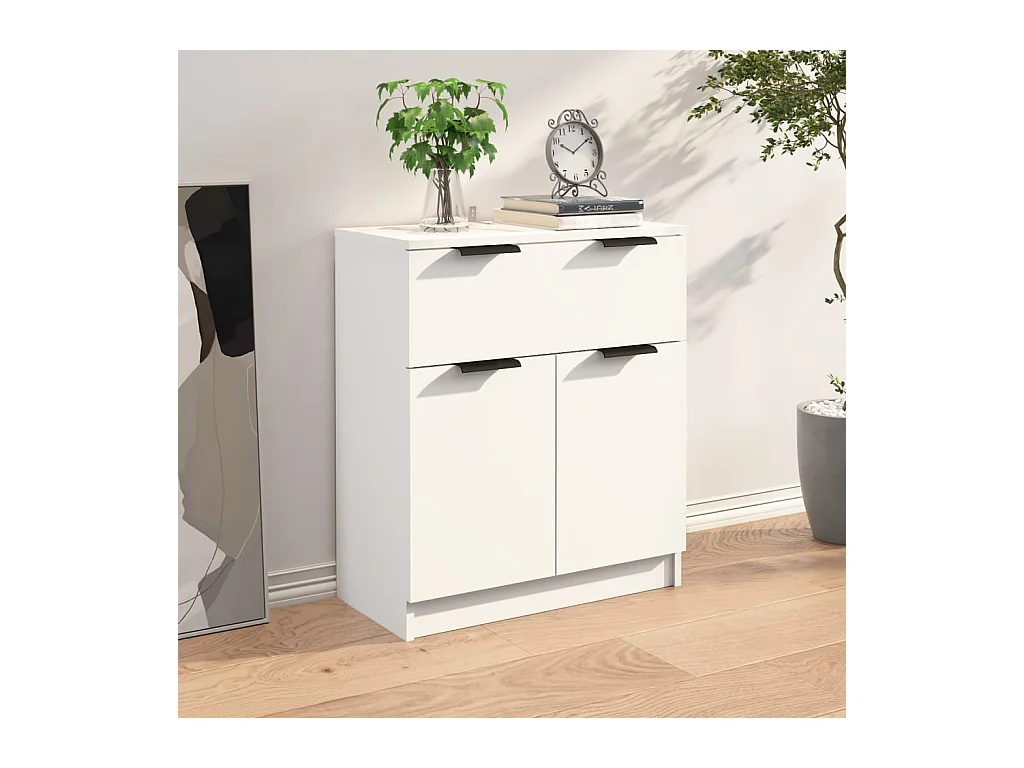 Buffet | Bahut | Meuble de rangement Blanc 60x30x70 cm Bois d'ingénierie