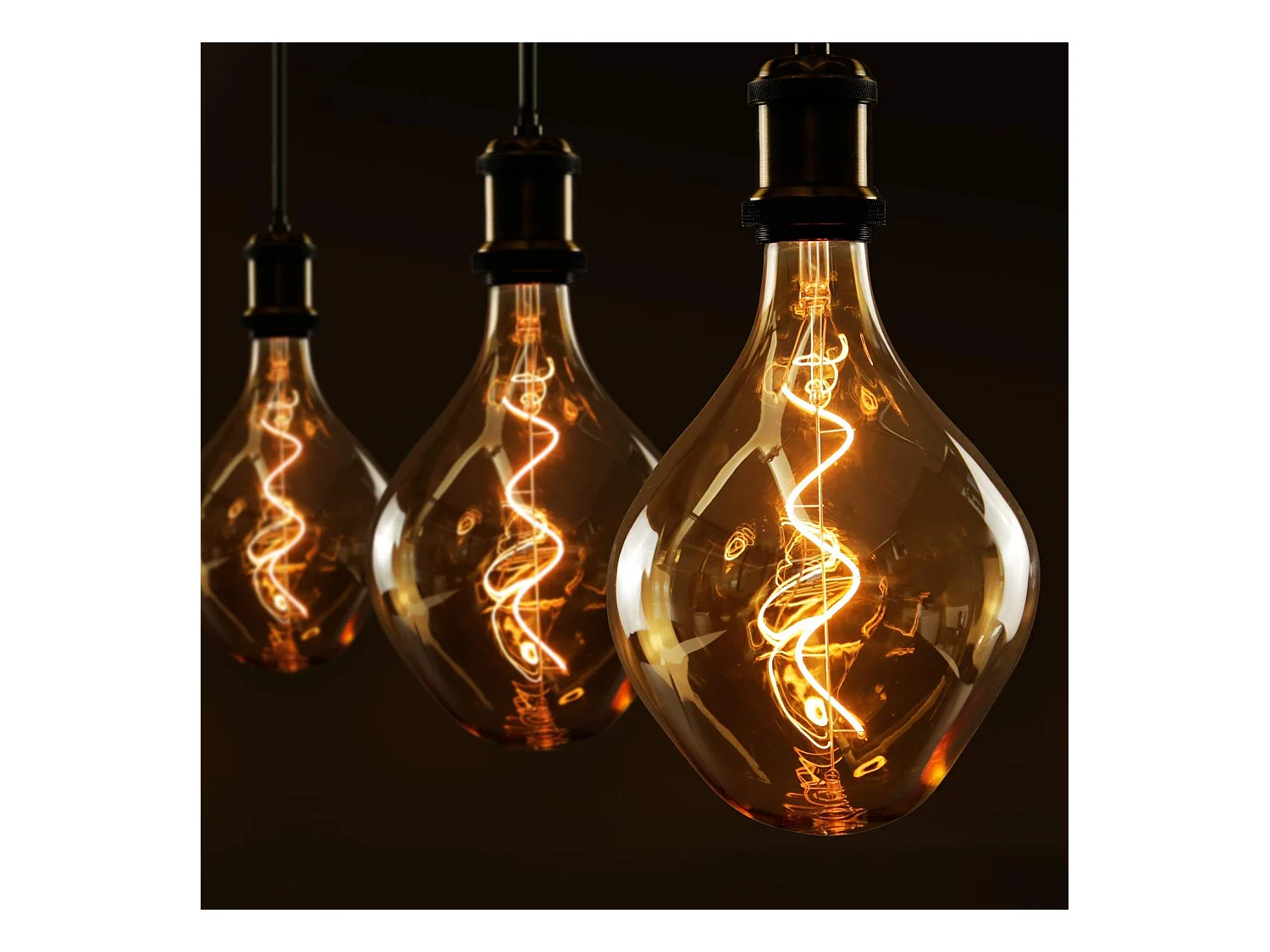 NETTLIFE 1 x E27 3 W große LED-Glühbirne, ungewöhnlich geformte, unregelmäßige Glühlampe, 2200 K warmweiße Pendelleuchte – nicht dimmbar