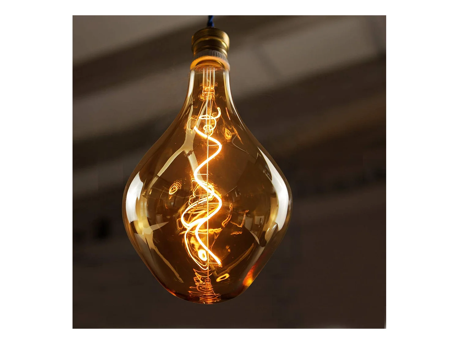 NETTLIFE 1 ampoule led grande taille e27 3 w, lampe à incandescence irrégulière de forme inhabituelle, suspension 2 200 k, blanc chaud - non dimmable