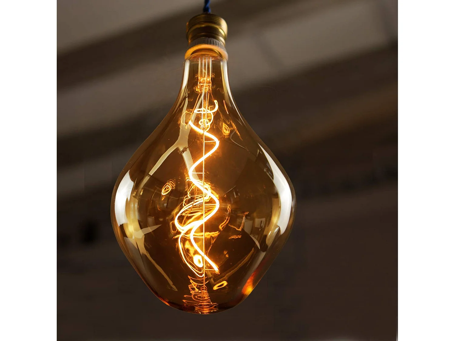 NETTLIFE 1 ampoule led grande taille e27 3 w, lampe à incandescence irrégulière de forme inhabituelle, suspension 2 200 k, blanc chaud - non dimmable