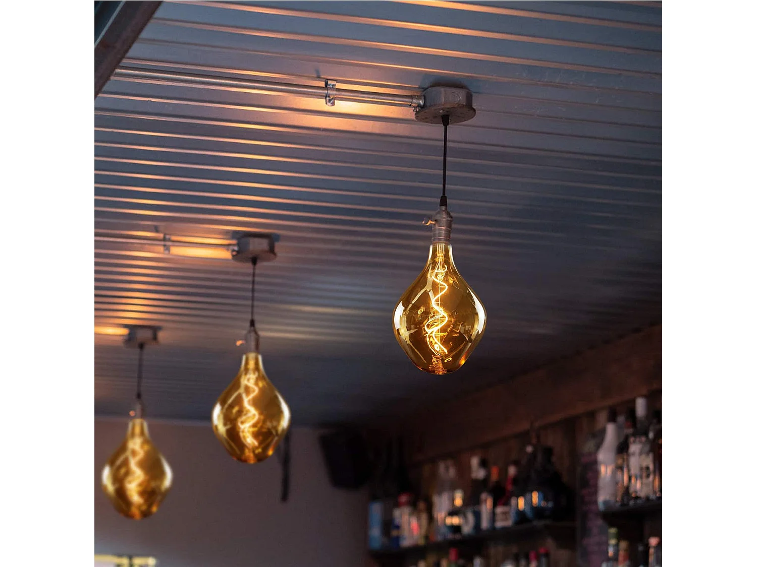 NETTLIFE 1 ampoule led grande taille e27 3 w, lampe à incandescence irrégulière de forme inhabituelle, suspension 2 200 k, blanc chaud - non dimmable