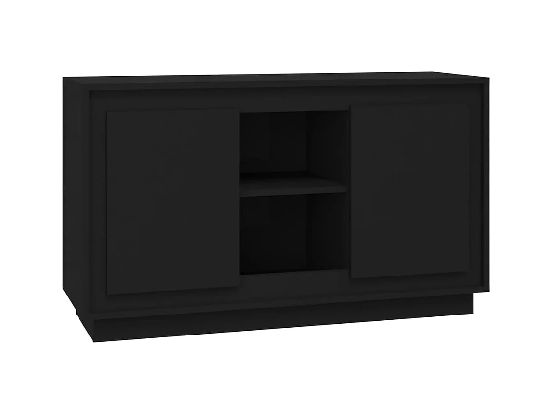 Credenza | Buffet | Armadio Nera 102x35x60 cm in Legno Multistrato