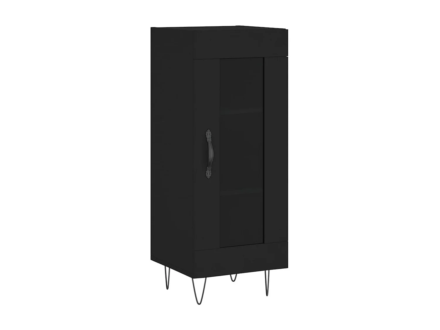 Buffet | Bahut | Meuble de rangement Noir 34,5x34x90 cm Bois d'ingénierie