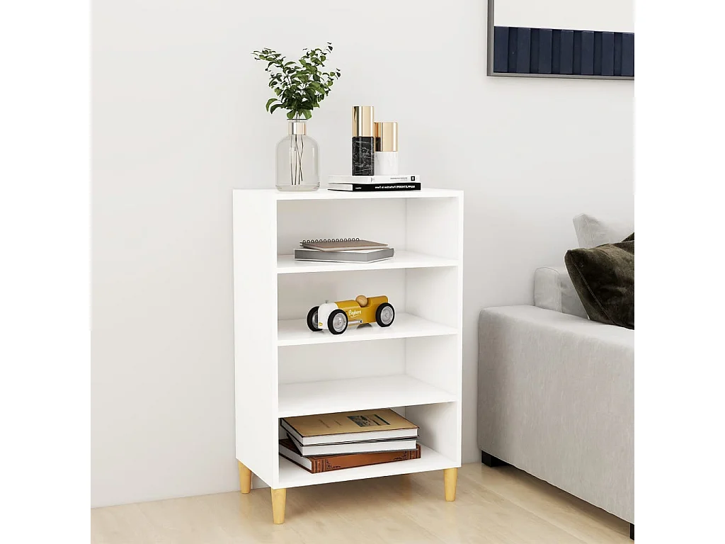 Credenza | Buffet | Armadio Bianca 57x35x90 cm in Legno Multistrato