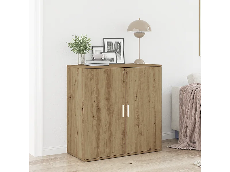 Buffet | Bahut | Meuble de rangement Artisan en chêne 79x38x80 cm en bois d'ingénierie
