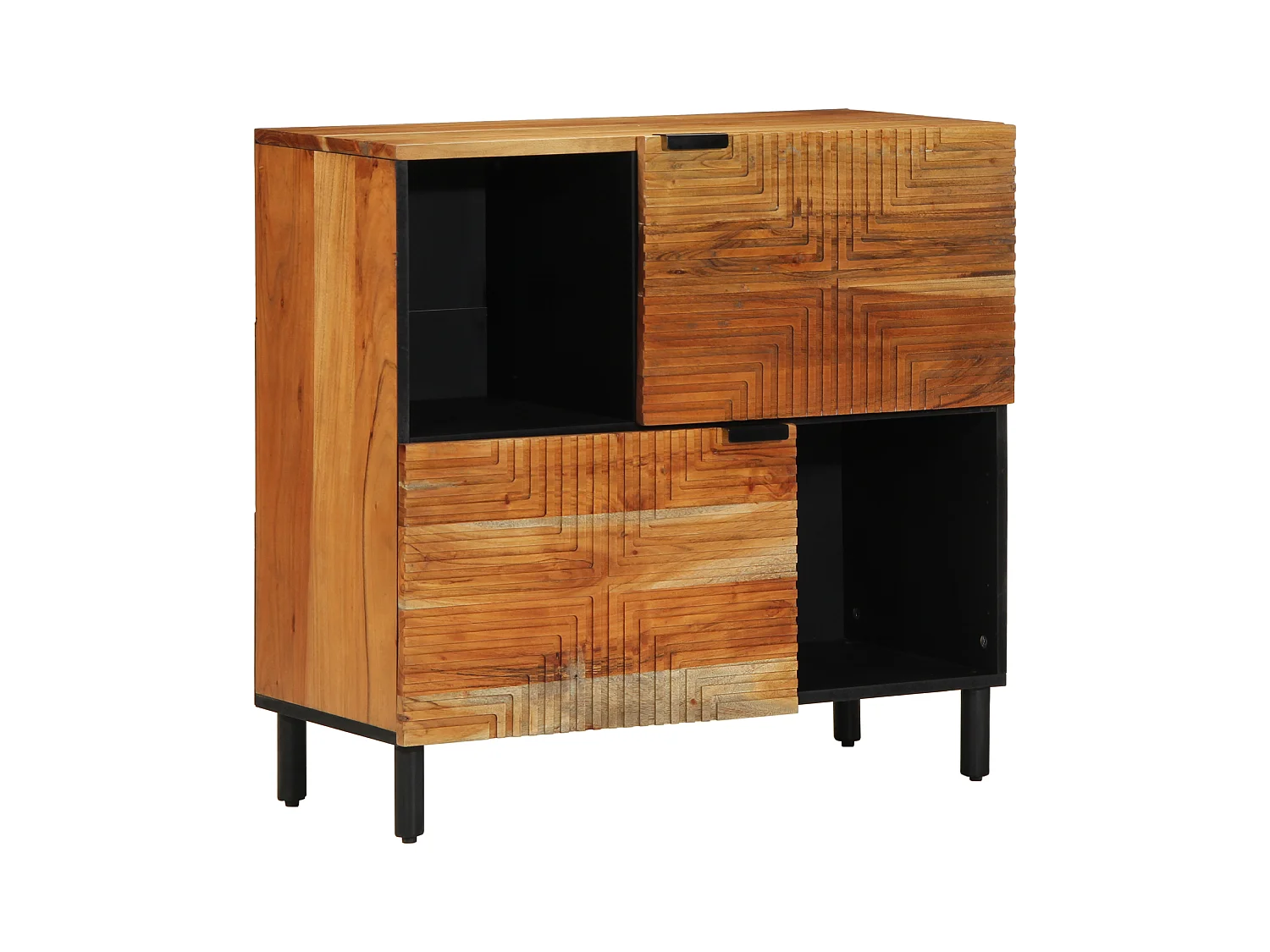 Buffet | Bahut | Meuble de rangement 80x33x75 cm en bois massif d'acacia