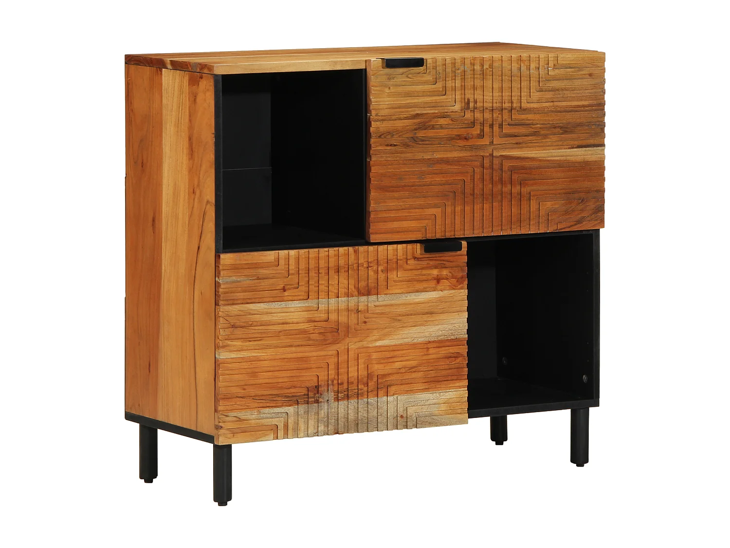 Buffet | Bahut | Meuble de rangement 80x33x75 cm en bois massif d'acacia