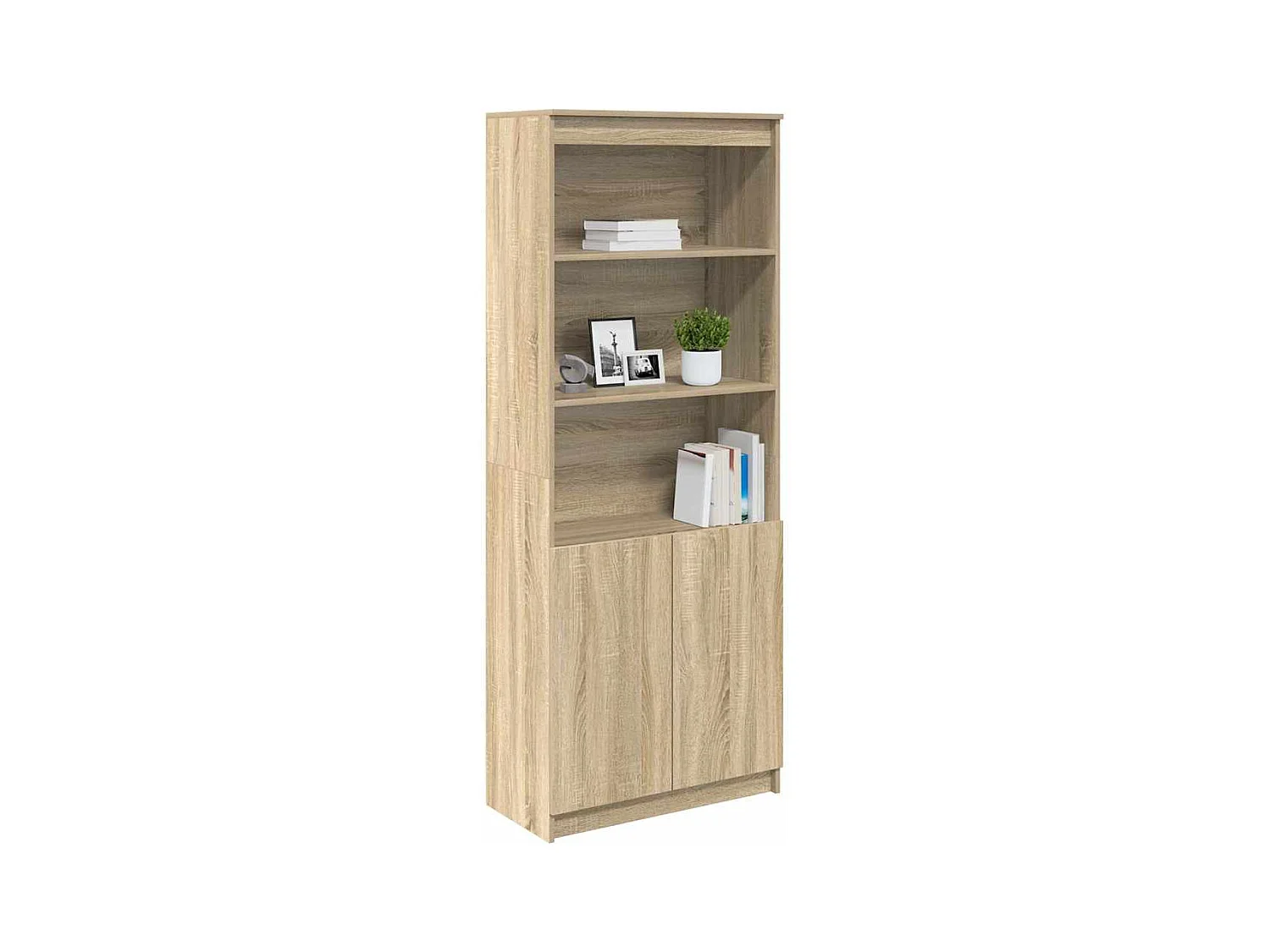 Buffet | Bahut | Meuble de rangement haut chêne sonoma 70x35x180 cm bois d'ingénierie