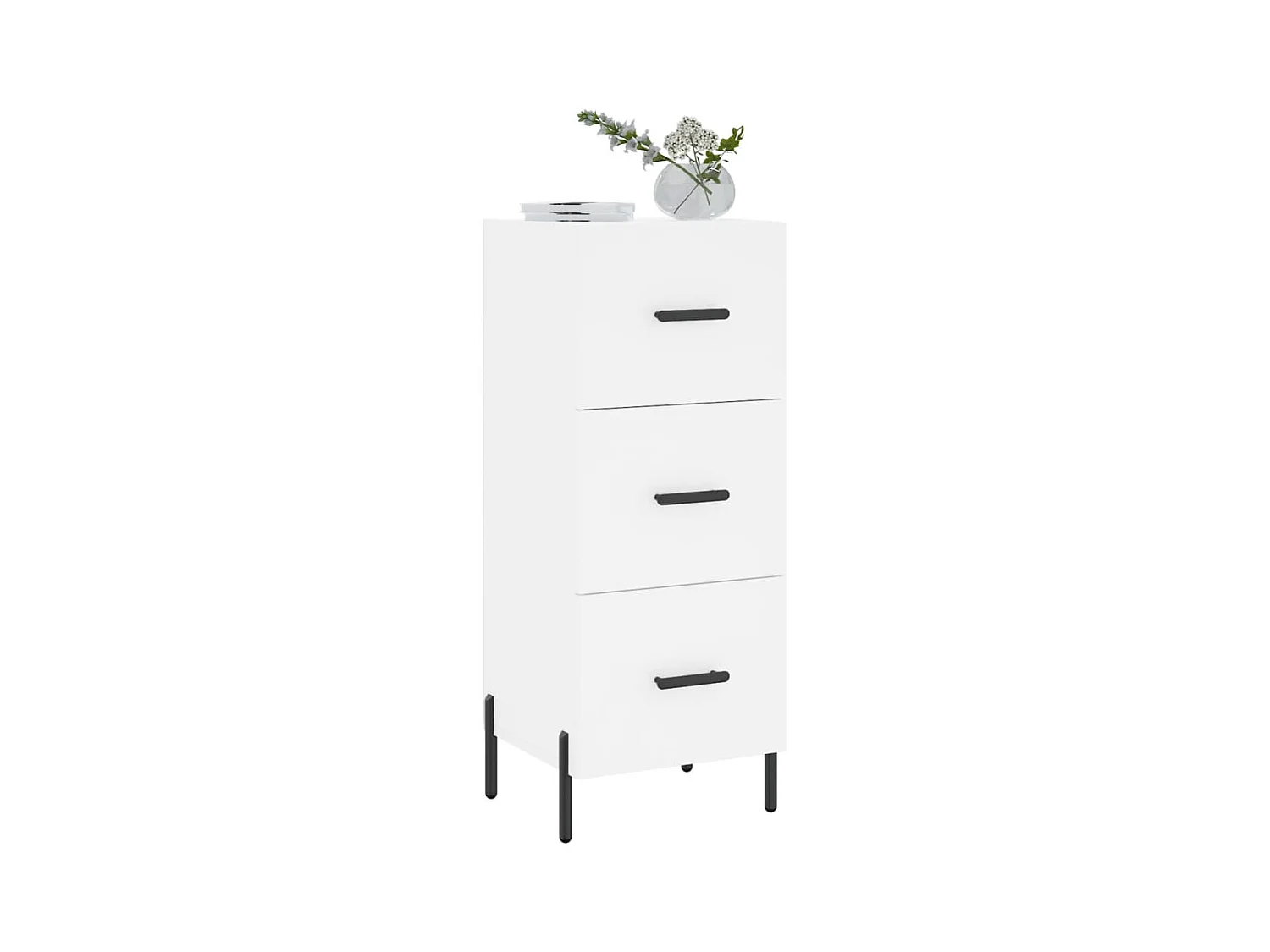 Buffet | Bahut | Meuble de rangement blanc 34,5x34x90 cm bois d'ingénierie