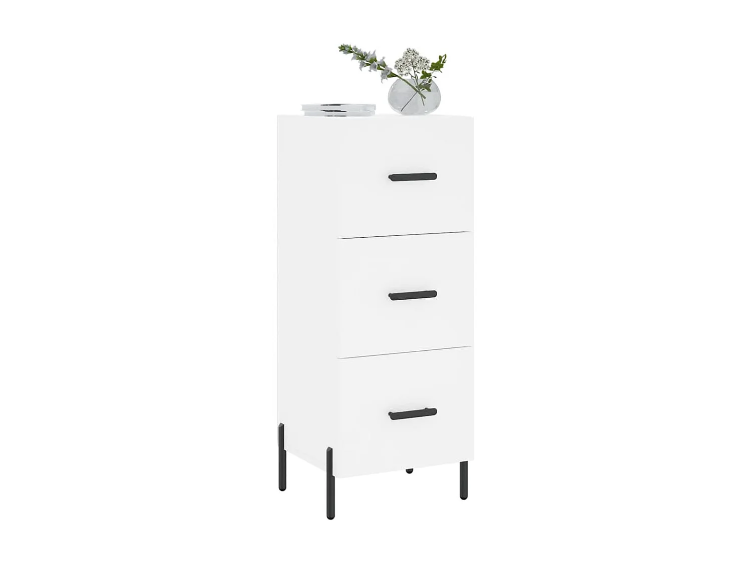 Buffet | Bahut | Meuble de rangement blanc 34,5x34x90 cm bois d'ingénierie