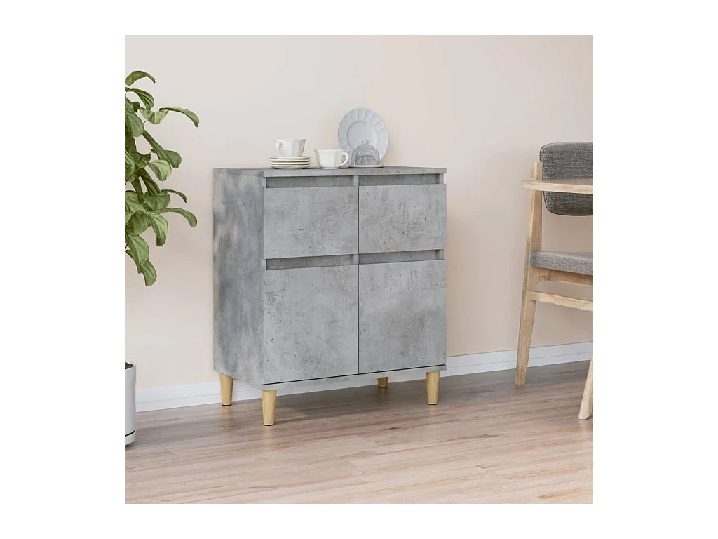 Credenza | Buffet | Armadio Grigio Cemento 60x35x70 cm in Legno Multistrato