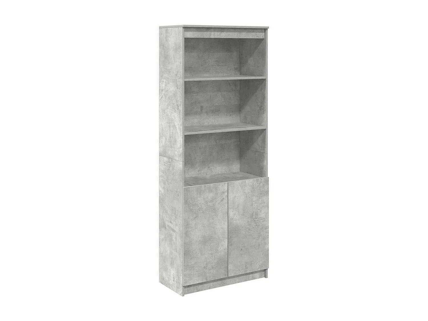 Buffet | Bahut | Meuble de rangement haut gris béton 70x35x180 cm bois d'ingénierie