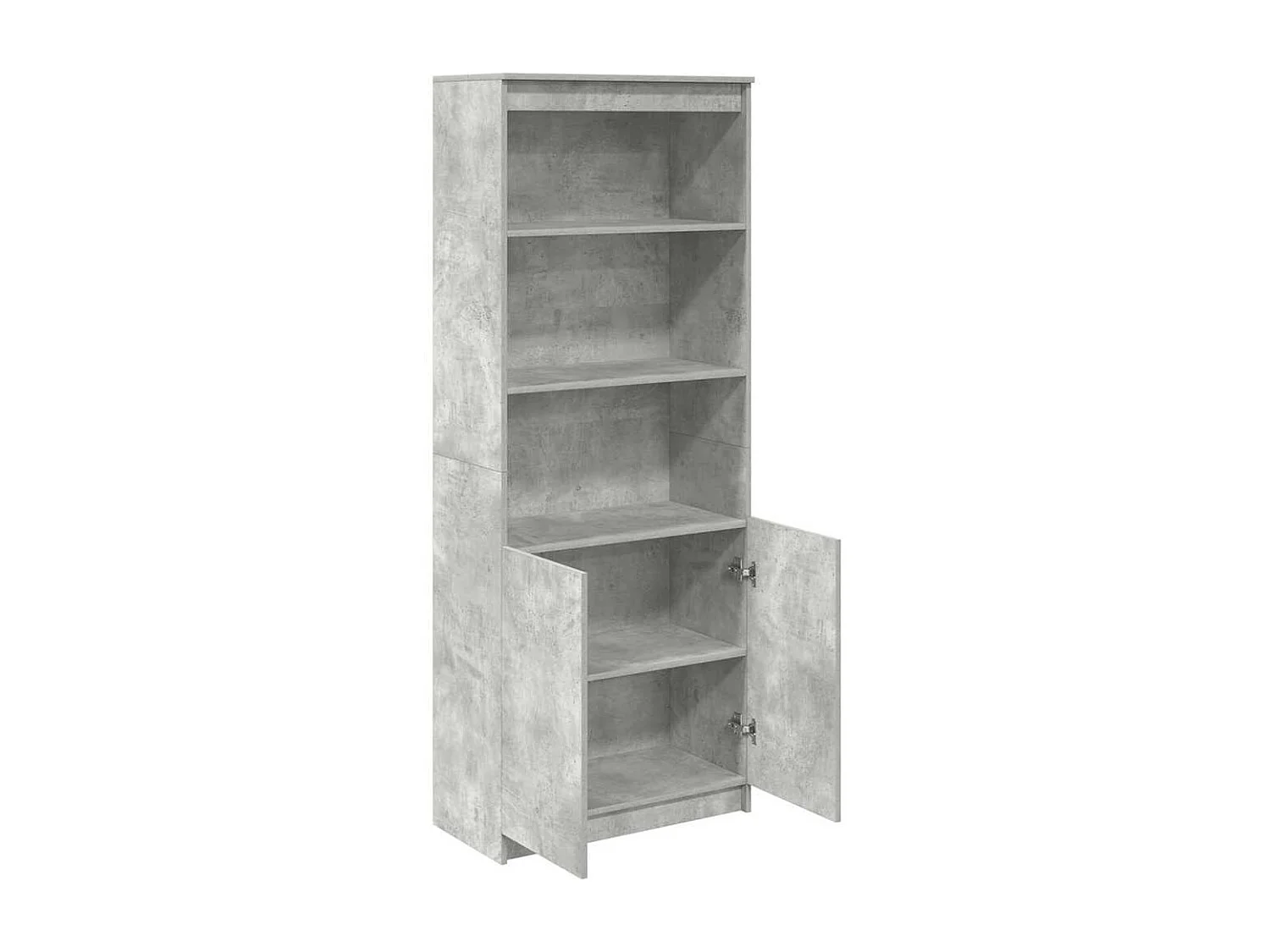 Buffet | Bahut | Meuble de rangement haut gris béton 70x35x180 cm bois d'ingénierie