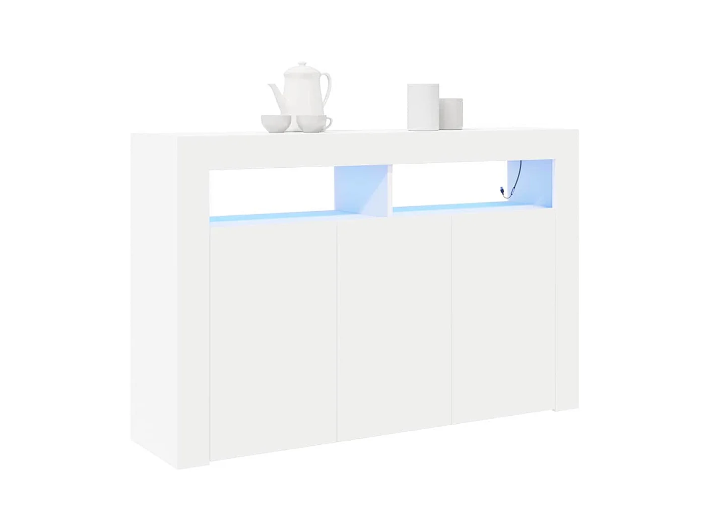 Credenza | Buffet | Armadio Bianca Bianca Legno ingegnerizzato 116 x 30 x 75 cm