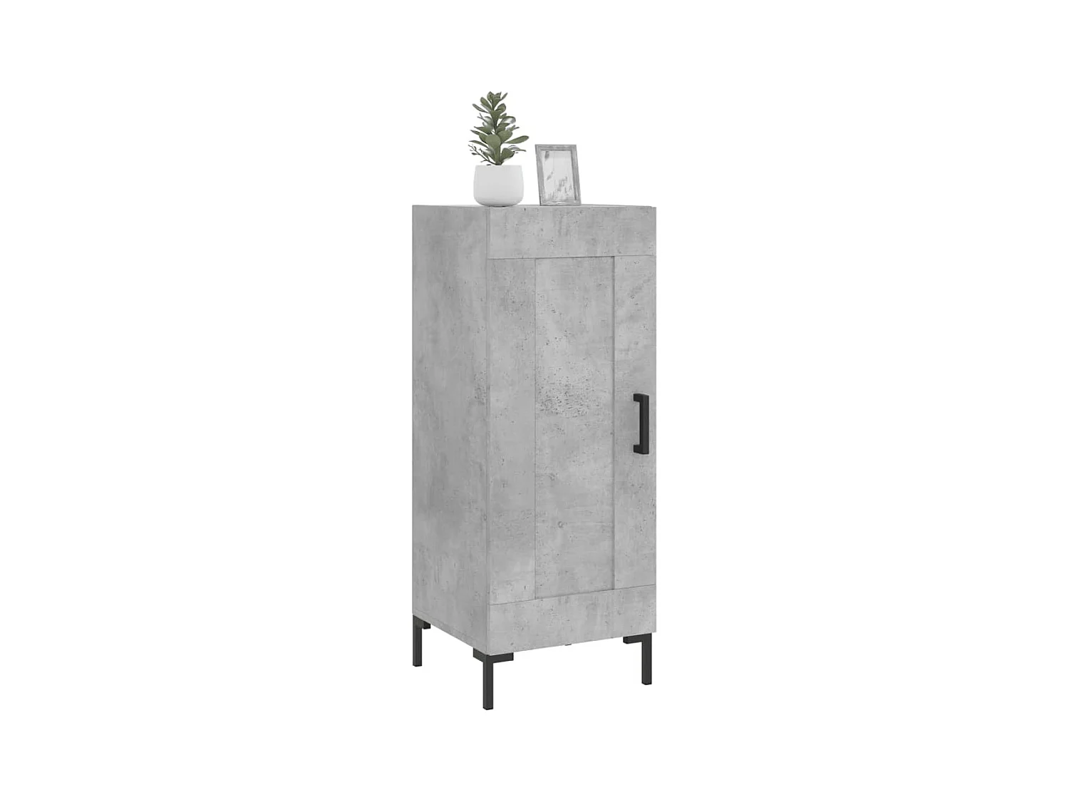 Buffet | Bahut | Meuble de rangement Gris béton 34,5x34x90 cm Bois d'ingénierie