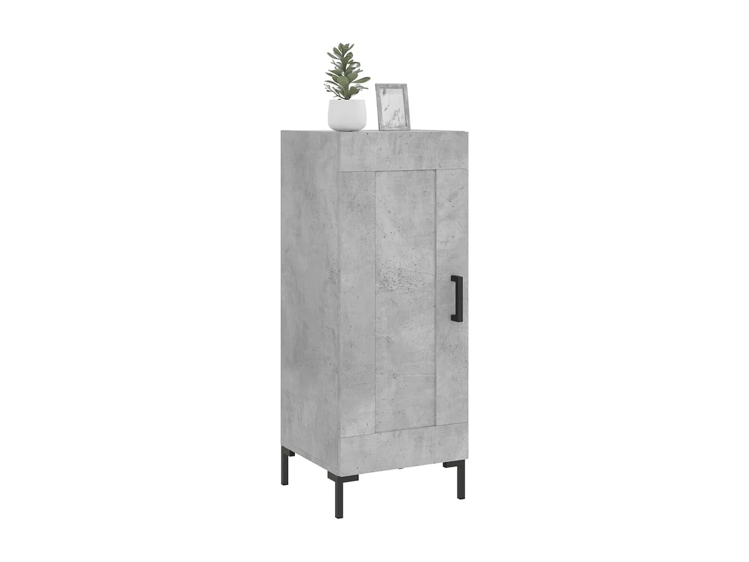 Buffet | Bahut | Meuble de rangement Gris béton 34,5x34x90 cm Bois d'ingénierie