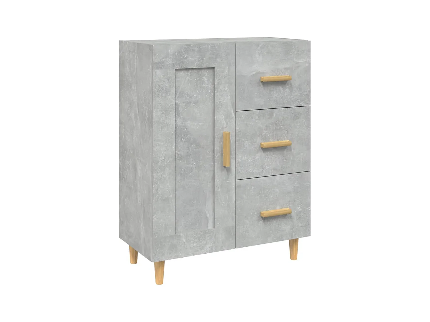 Buffet | Bahut | Meuble de rangement Gris béton 69,5x34x90 cm Bois d'ingénierie