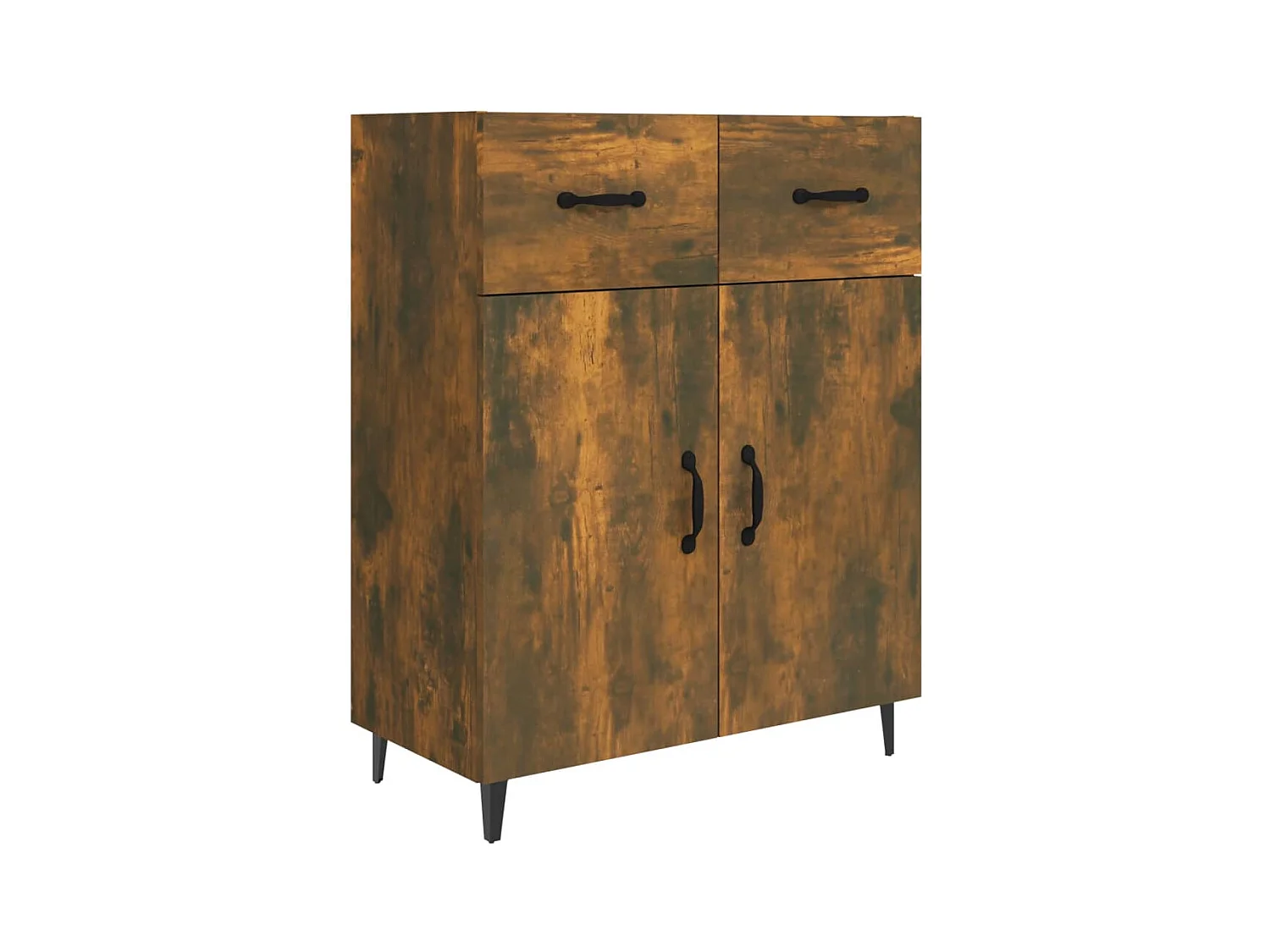 Buffet | Bahut | Meuble de rangement chêne fumé 69,5x34x90 cm bois d'ingénierie
