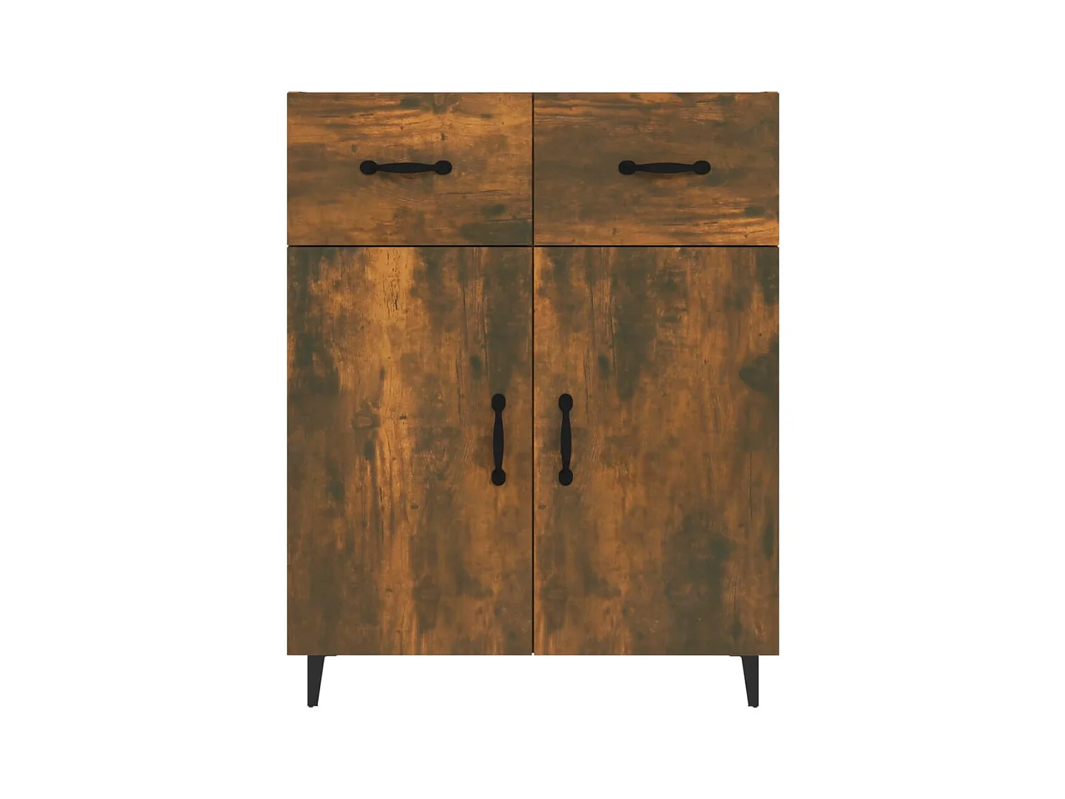 Buffet | Bahut | Meuble de rangement chêne fumé 69,5x34x90 cm bois d'ingénierie