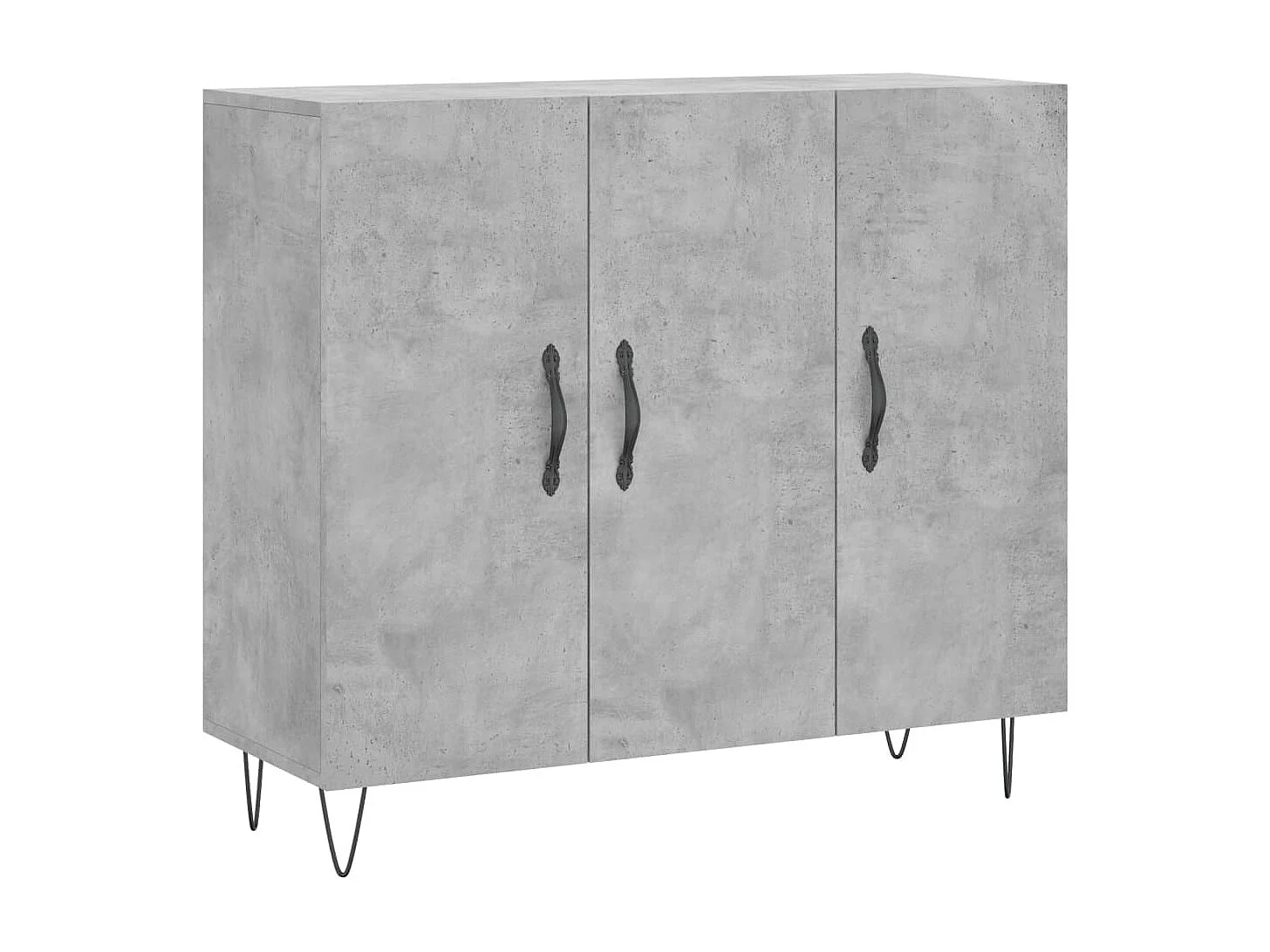 Buffet | Bahut | Meuble de rangement gris béton 90x34x80 cm bois d'ingénierie