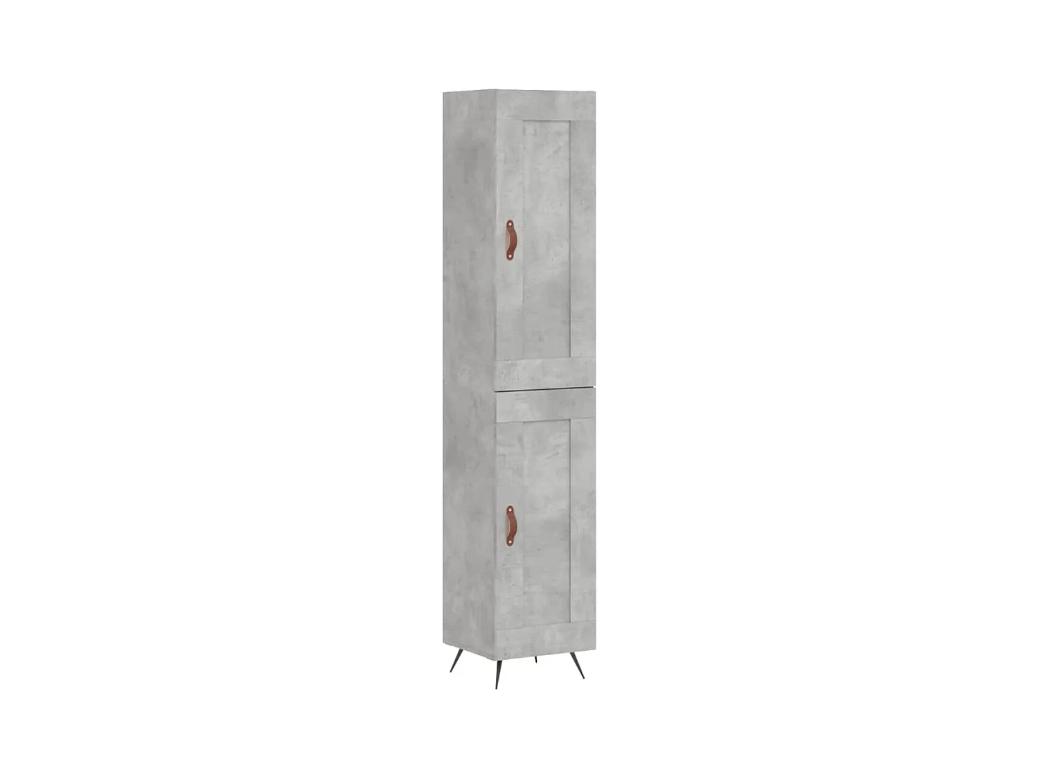 Buffet | Bahut | Meuble de rangement haut Gris béton 34,5x34x180 cm Bois d'ingénierie