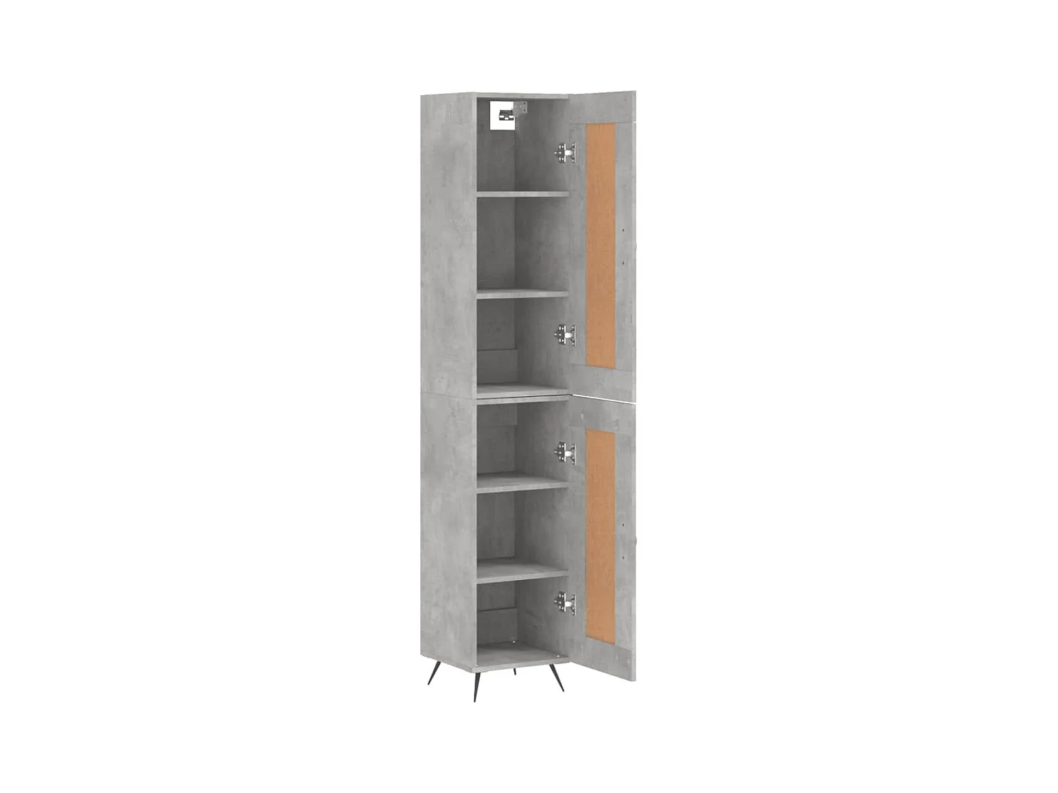 Buffet | Bahut | Meuble de rangement haut Gris béton 34,5x34x180 cm Bois d'ingénierie