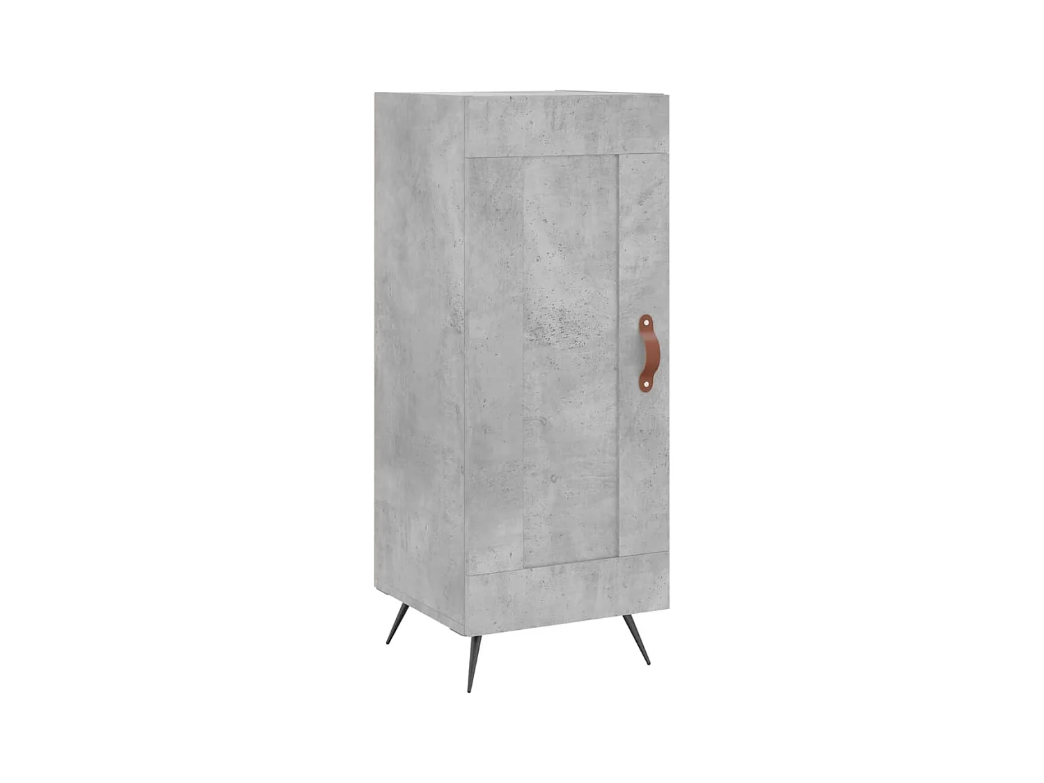Buffet | Bahut | Meuble de rangement haut Gris béton 34,5x34x180 cm Bois d'ingénierie