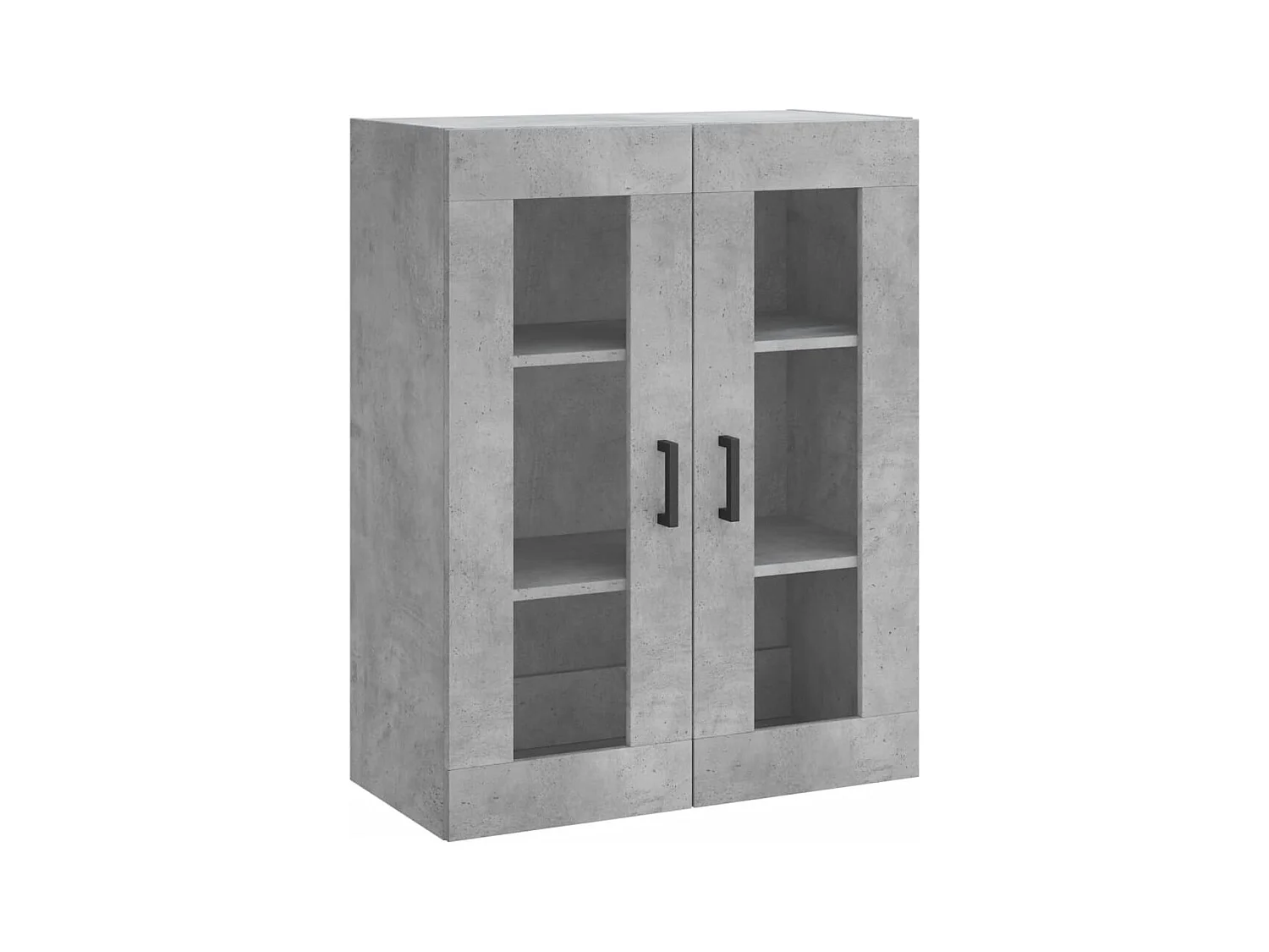 Buffet | Bahut | Meuble de rangement haut Gris béton 69,5x34x180 cm Bois d'ingénierie